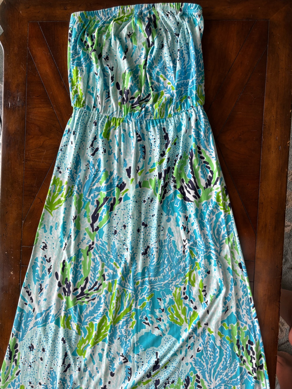 Lilly Pulitzer Marlisa Strapless Jersey Knit Maxi Dress in Let’s Cha Cha Print